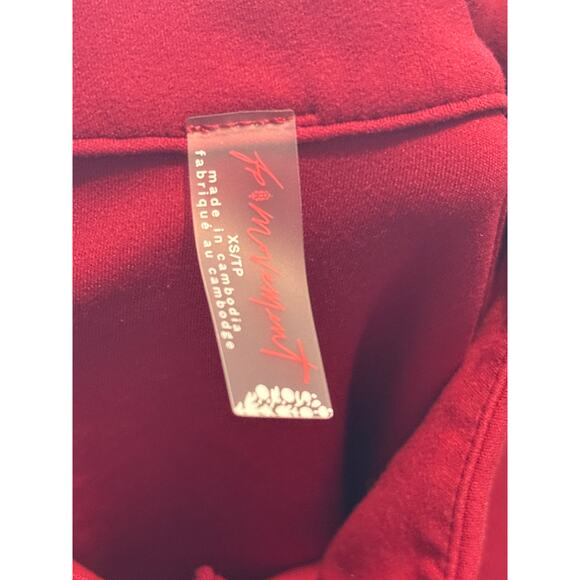 (S) NWOT $108 Free People‎ Never Better Structured Zip-Up Jacket Crimson - Picture 9 of 10